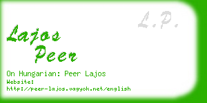 lajos peer business card